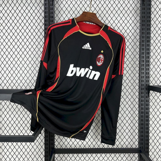 AC Milan 06/07 Third Away Black Long Sleeve Football Jersey Designed By Adidas