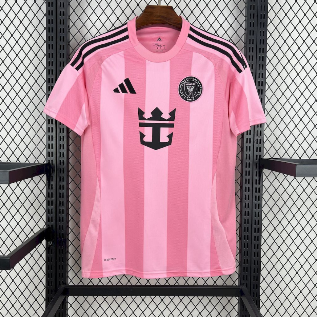 Inter Miami 25/26 Home Pink Football Short Sleeve Jersey Designed By Adidas