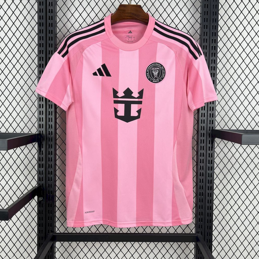 Inter Miami 25/26 Home Pink Football Short Sleeve Jersey Designed By Adidas