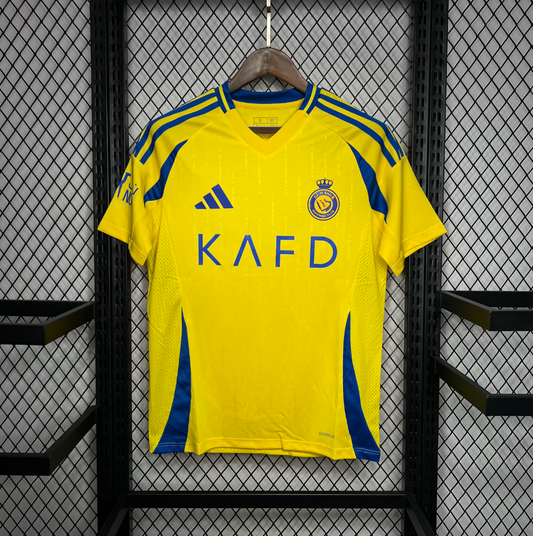 official Al-Nassr 24/25 Home  Yellow Football Short Sleeve Jersey Designed By Adidas
