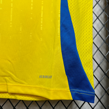 official Al-Nassr 24/25 Home  Yellow Football Short Sleeve Jersey Designed By Adidas