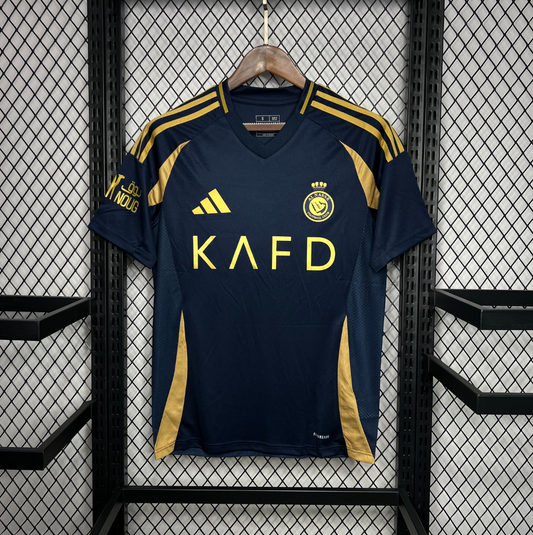 official Al-Nassr 24/25 Away Navy Football Short Sleeve Jersey Designed by Adidas