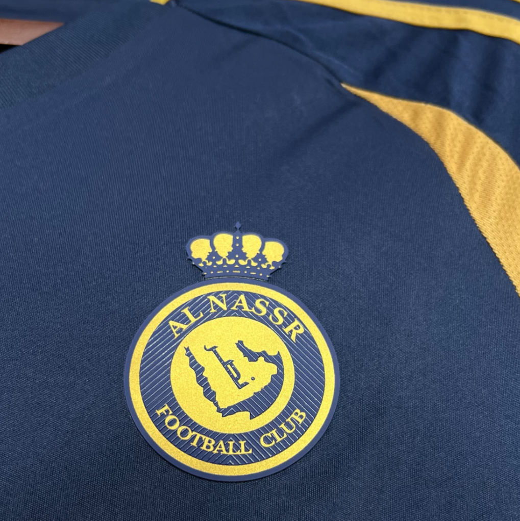 official Al-Nassr 24/25 Away Navy Football Short Sleeve Jersey Designed by Adidas