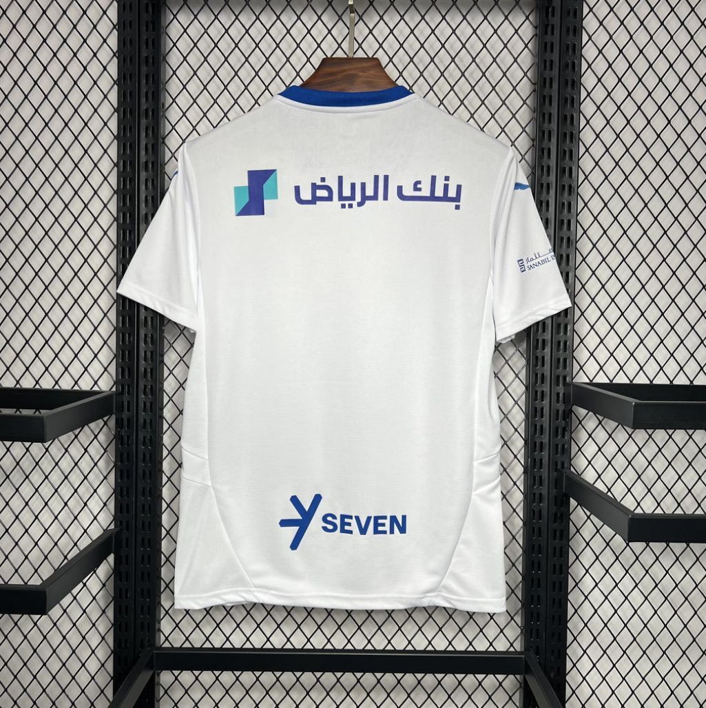 official Al Hilal 24/25 Away White and Blue Football Short Sleeve Jersey Designed By Puma