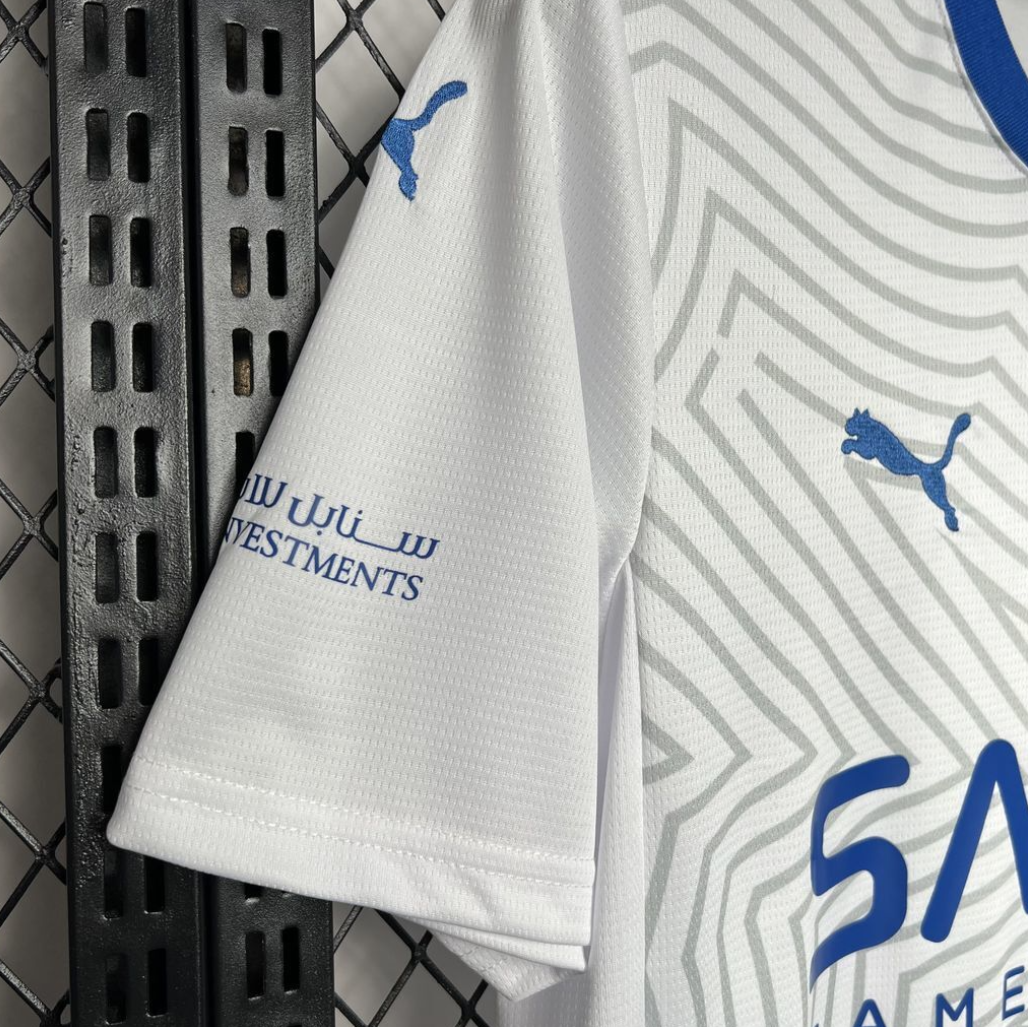 official Al Hilal 24/25 Away White and Blue Football Short Sleeve Jersey Designed By Puma