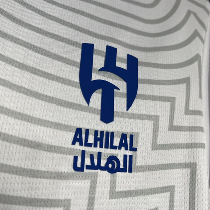 official Al Hilal 24/25 Away White and Blue Football Short Sleeve Jersey Designed By Puma