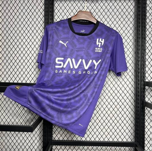 official Al Hilal 24/25 Third Away Purple Football Short Sleeve Jersey Designed By Puma