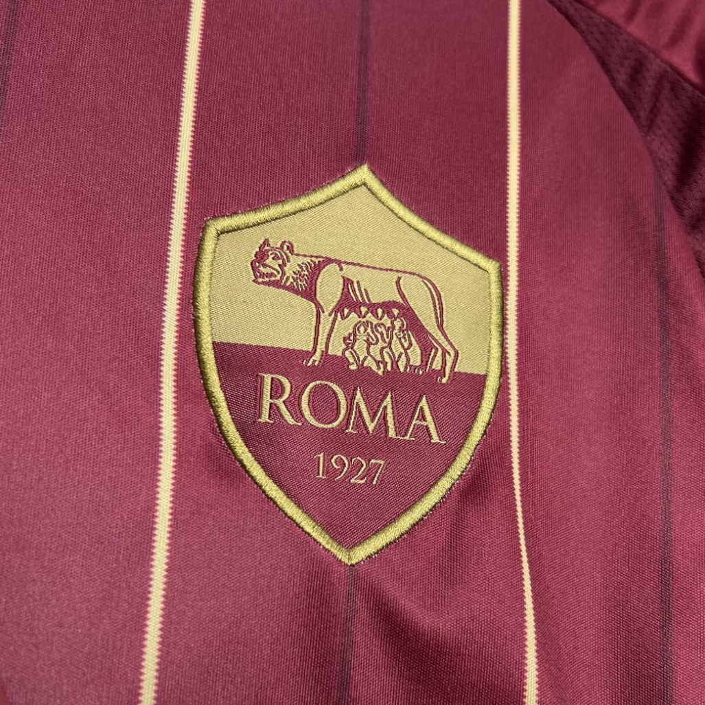 official AS Roma 24/25 Home Red Football Short Sleeve Jersey Designed By Adidas