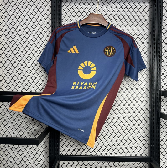 official AS Roma 24/25 Third Navy Football Short Sleeve Jersey Designed By Adidas