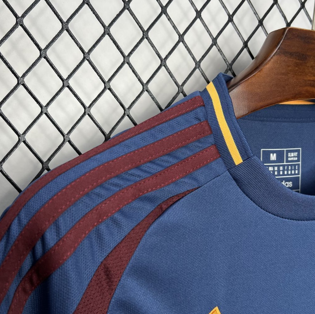 official AS Roma 24/25 Third Navy Football Short Sleeve Jersey Designed By Adidas