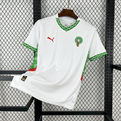 official Morocco 24/25 Away White Football Short Sleeve Jersey Designed By Puma