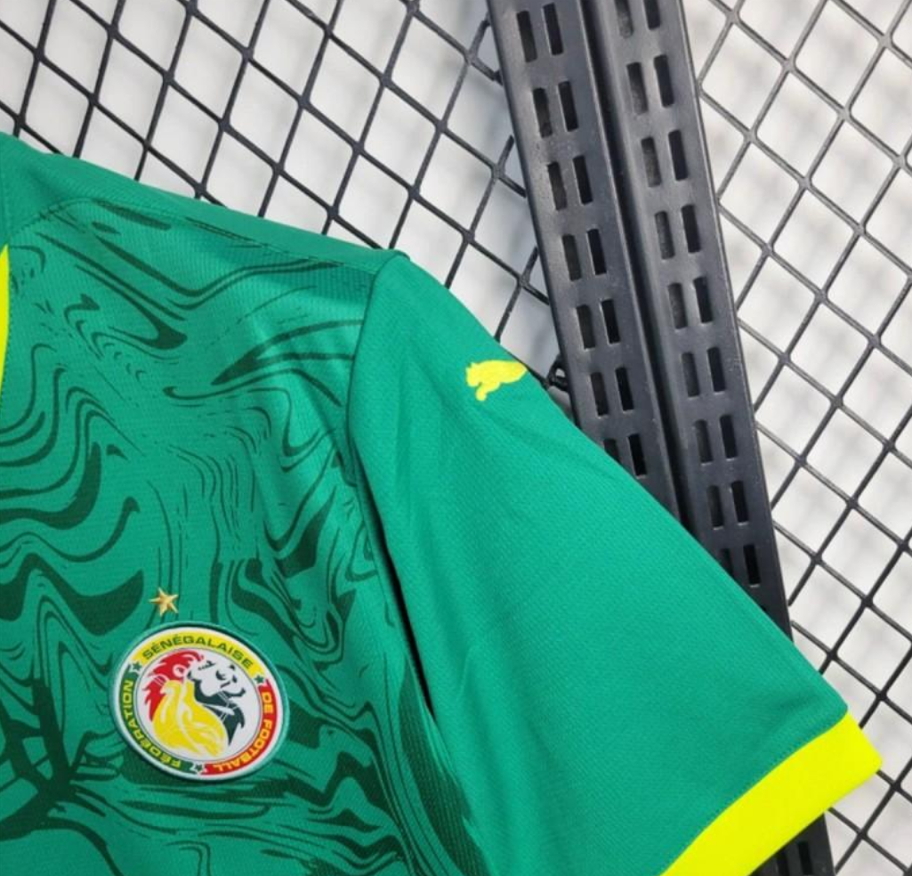 official Senegal 24/25 Away Green Football Short Sleeve Jersey Designed By Puma