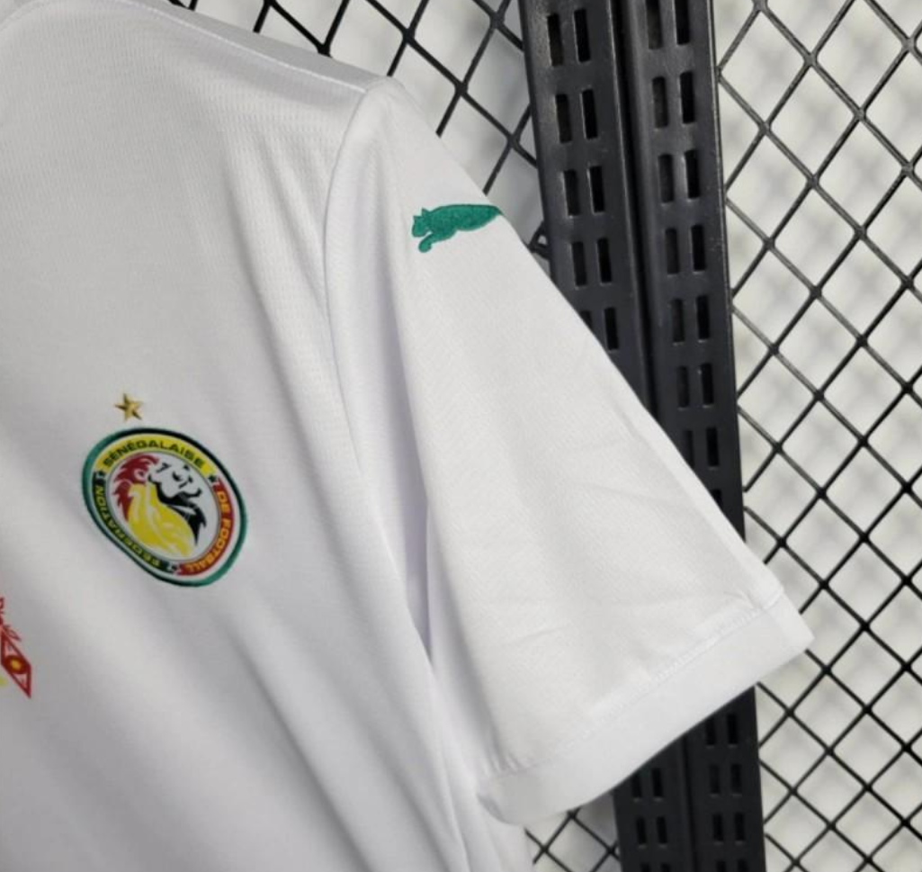 official Senegal 24/25 Home White Football Short Sleeve Jersey Designed By Puma