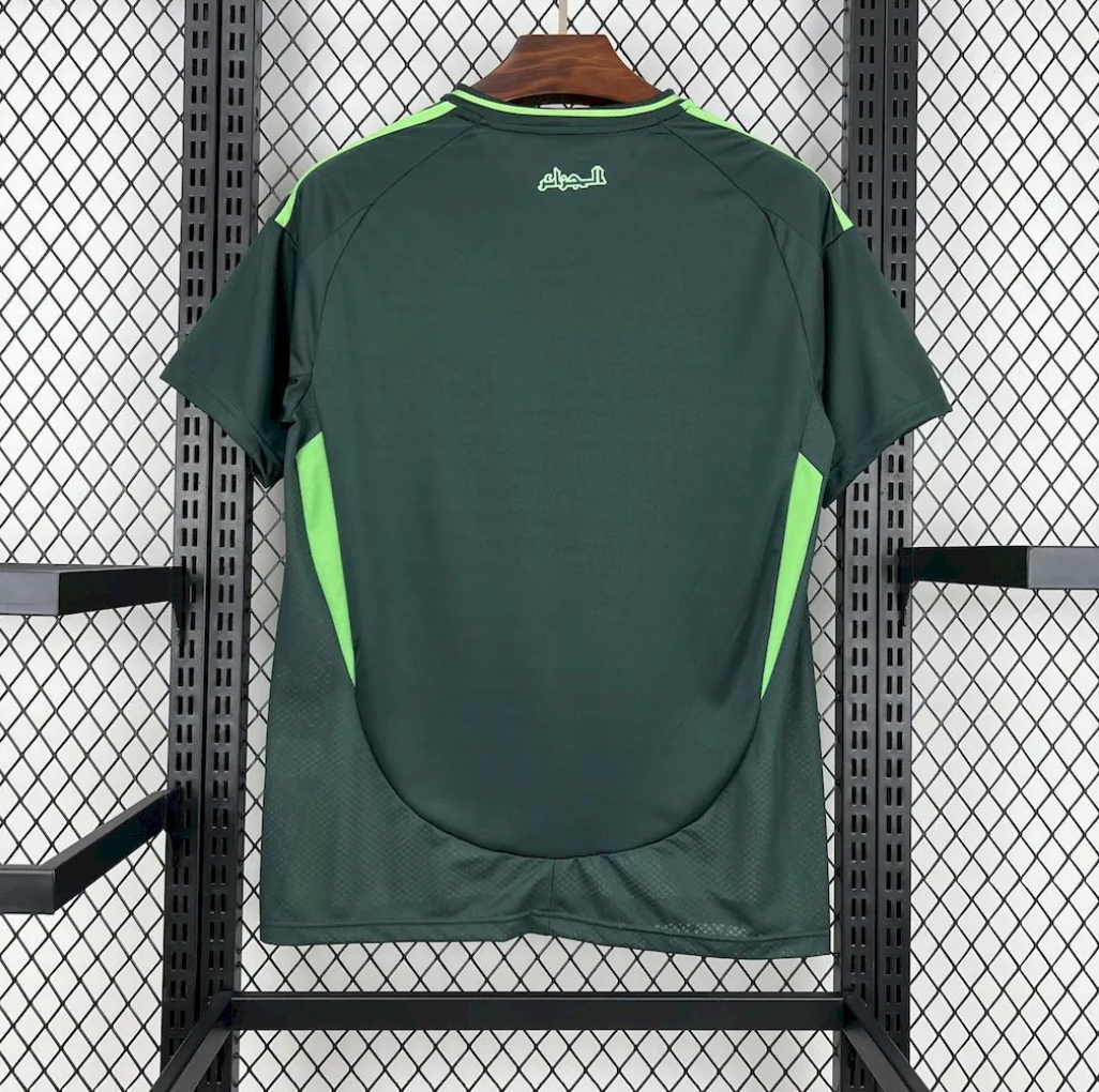 official Algeria 24/25 Away Green Football Short Sleeve Jersey Designed By Adidas