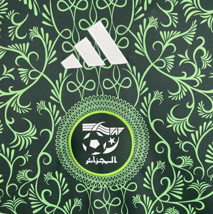 official Algeria 24/25 Away Green Football Short Sleeve Jersey Designed By Adidas