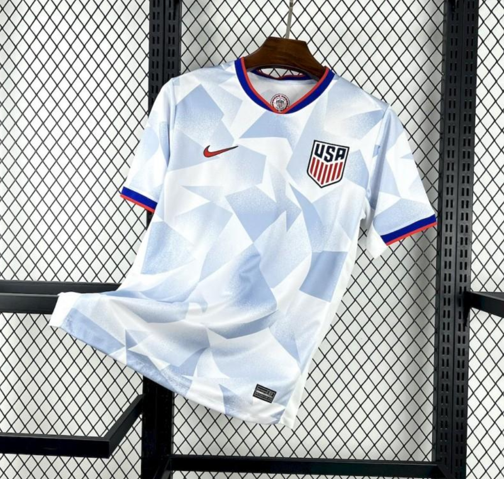 official USA 25/26 Home White Football Short Sleeve Jersey Designed By Nike