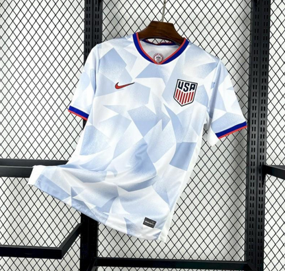 official USA 25/26 Home White Football Short Sleeve Jersey Designed By Nike