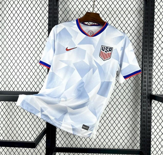 official USA 25/26 Home White Football Short Sleeve Jersey Designed By Nike