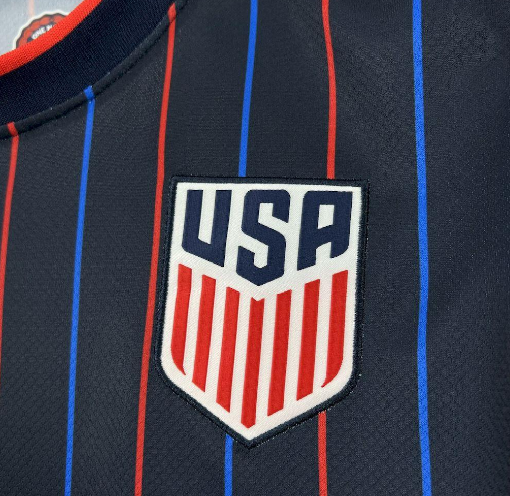 official USA 25/26 Away Blue/Red Football Short Sleeve Jersey Designed By Nike