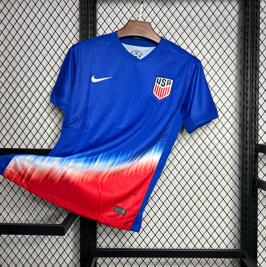 official USA 24/25 Away Blue Football Short Sleeve Jersey Designed By Nike