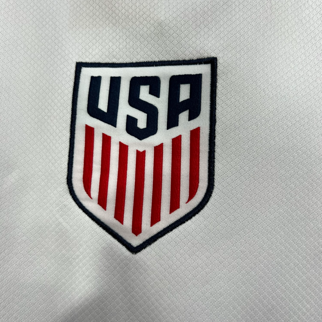 official USA 24/25 Home White Football Short Sleeve Jersey Designed by Nike