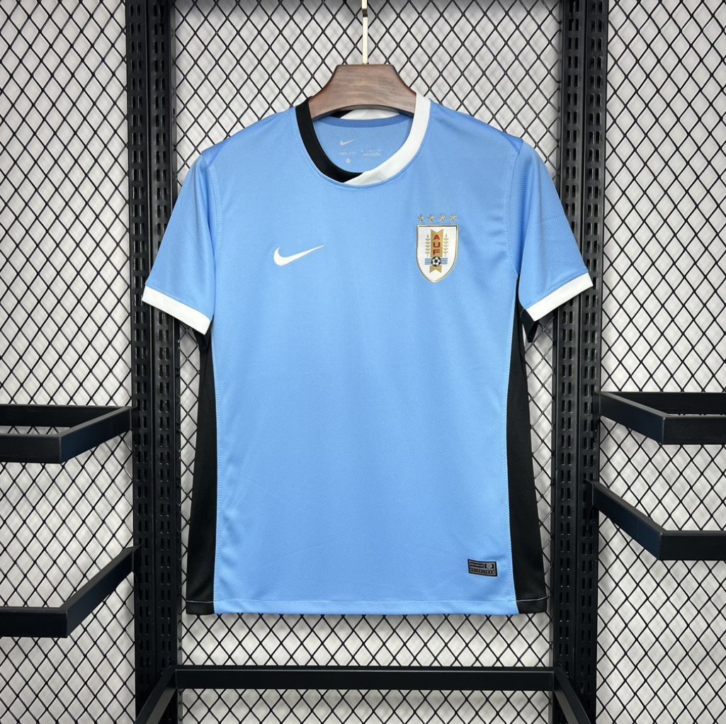 official Uruguay 24/25 Home Blue Football Short Sleeve Jersey Designed By Nike