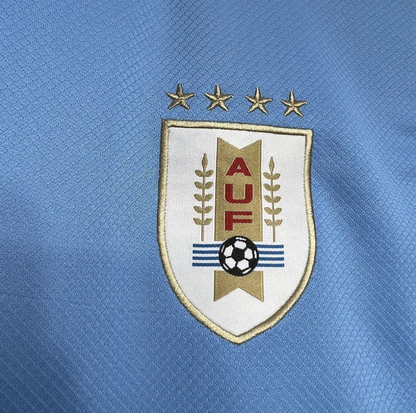official Uruguay 24/25 Home Blue Football Short Sleeve Jersey Designed By Nike