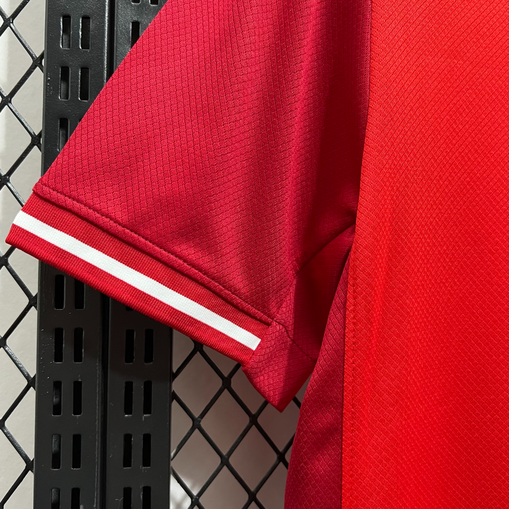 official Canada 24/25 Home Red Football Short Sleeve Jersey Designed By Nike