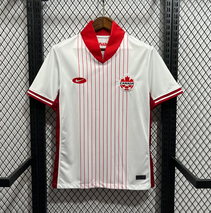 official Canada 24/25 Away White Football Short Sleeve Jersey Designed By Nike