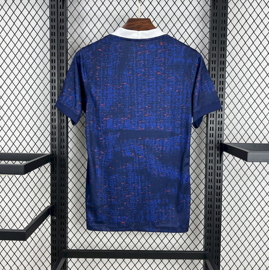 official France 25/26 Home Blue Football Short Sleeve Jersey Designed By Nike
