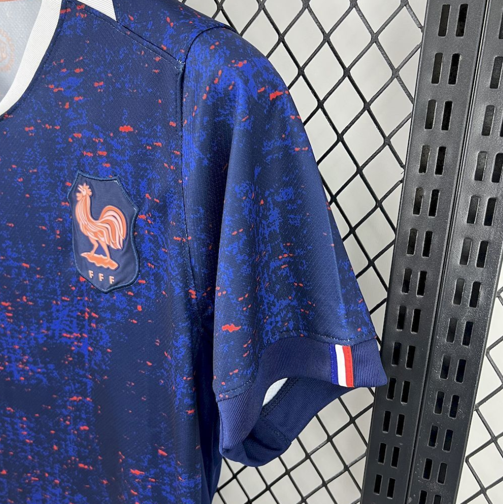 official France 25/26 Home Blue Football Short Sleeve Jersey Designed By Nike