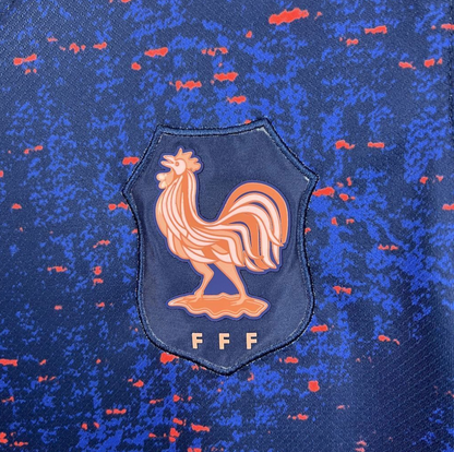 official France 25/26 Home Blue Football Short Sleeve Jersey Designed By Nike
