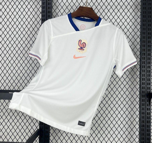 official France 25/26 Away White Football Short Sleeve Jersey Designed By Nike