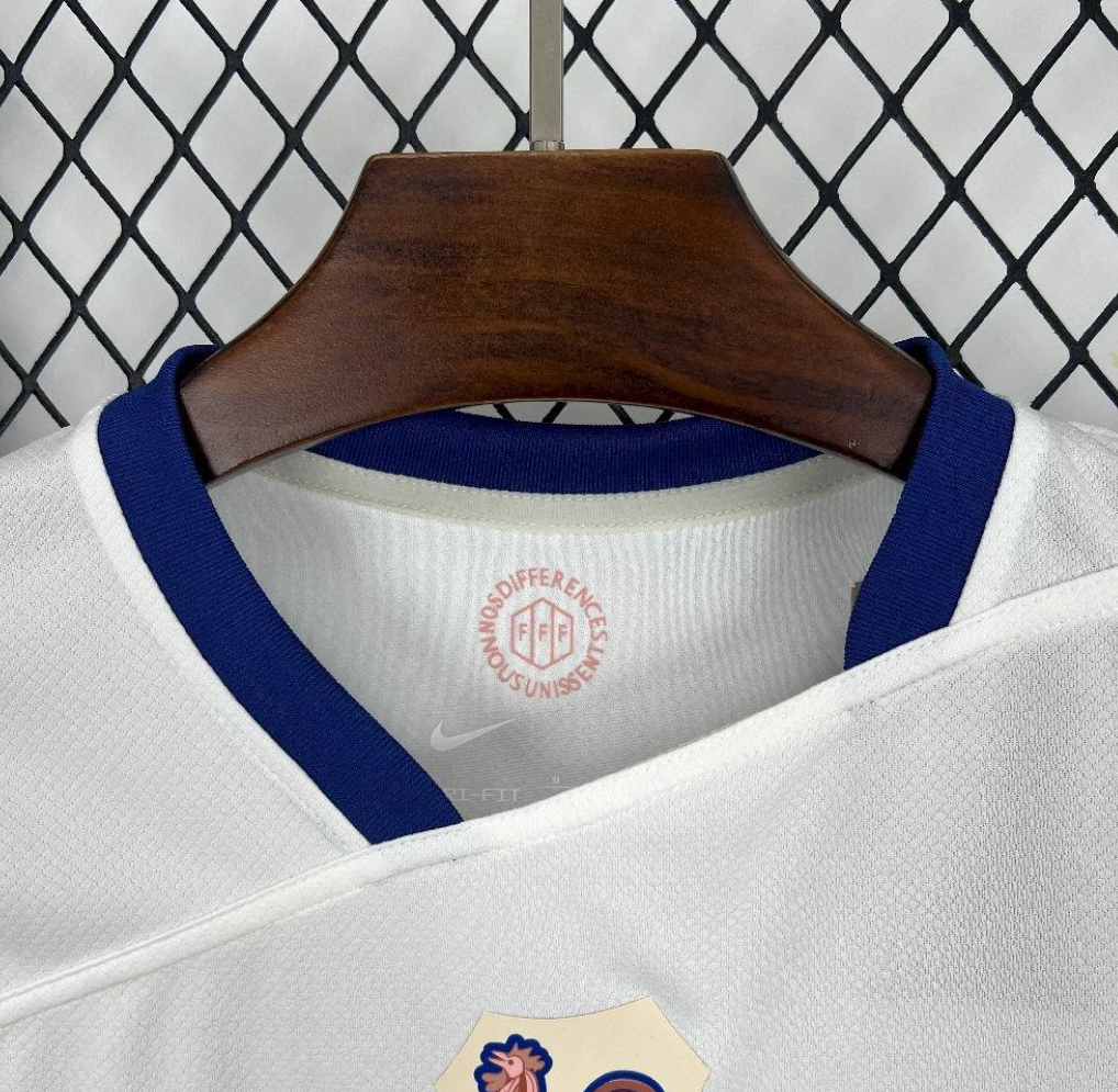 official France 25/26 Away White Football Short Sleeve Jersey Designed By Nike