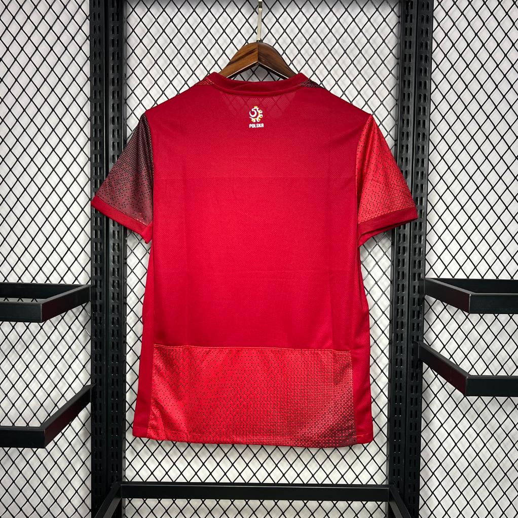 official Poland 24/25 Away Red Football Short Sleeve Jersey Designed By Nike