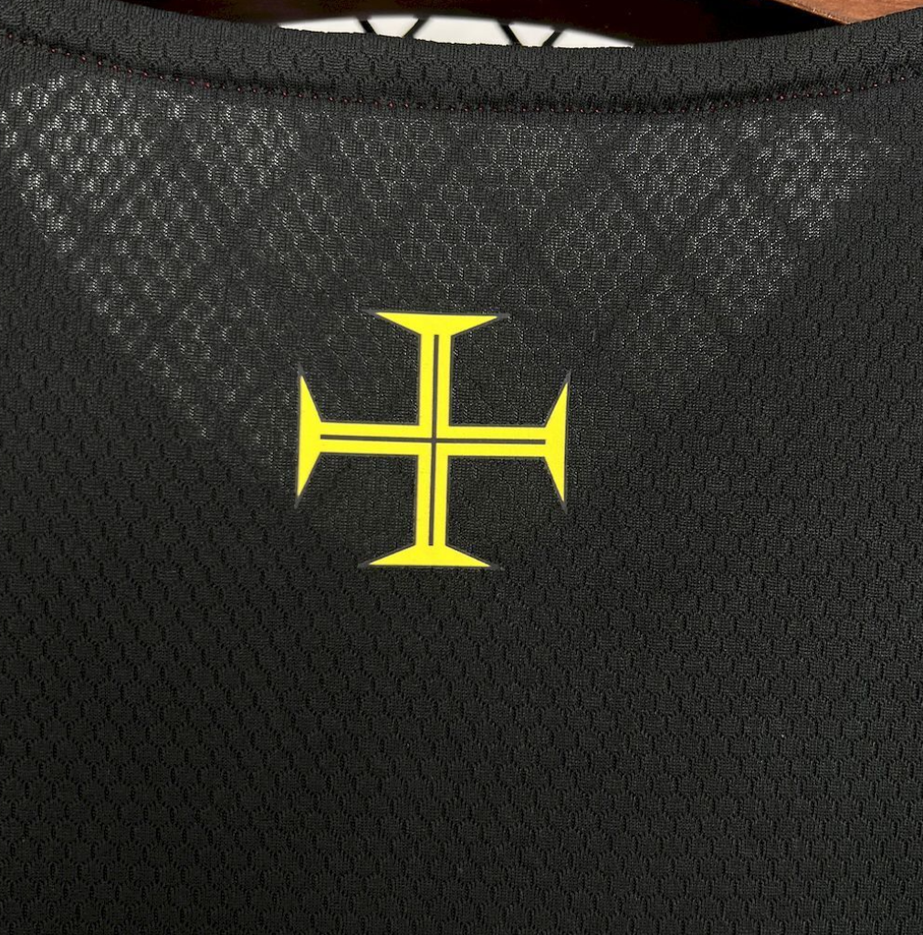 official Portugal 2006 Away Retro Black Football Jersey designed by Nike