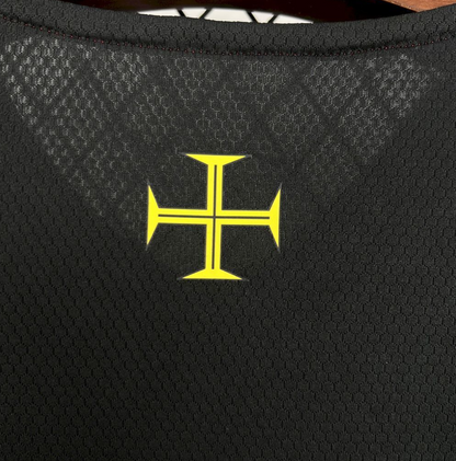 official Portugal 2006 Away Retro Black Football Jersey designed by Nike