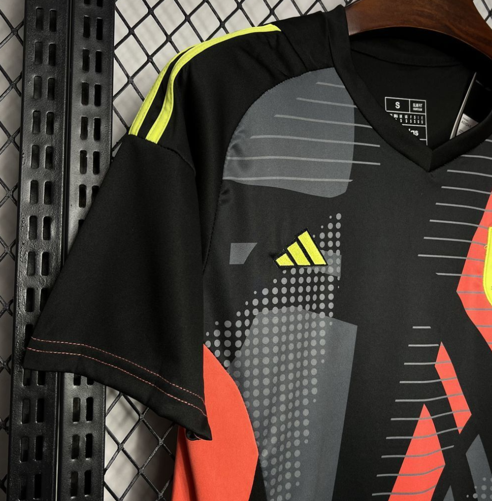 Spain 2024/25 Euro Goalkeeper Jersey in Black. Designed by adidas