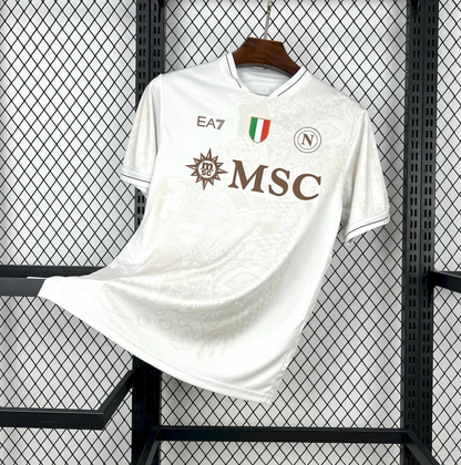 Napoli 2025/26 Away White Football Jersey by EA7