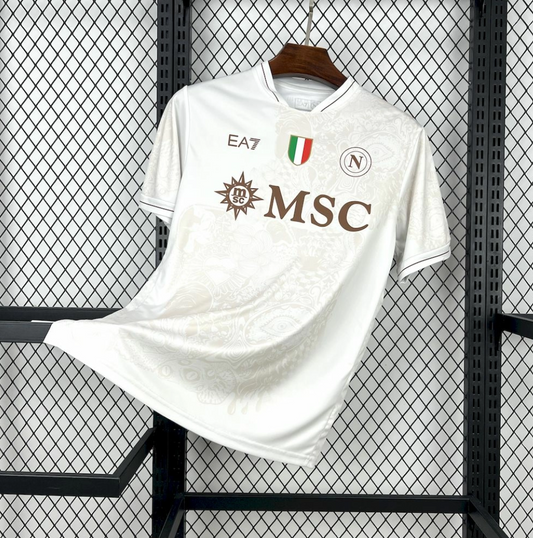 Napoli 2025/26 Away White Football Jersey by EA7