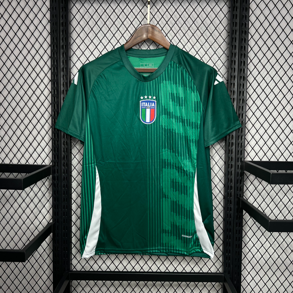 official Italy 2024 Pre-Match green football Jersey by Adidas