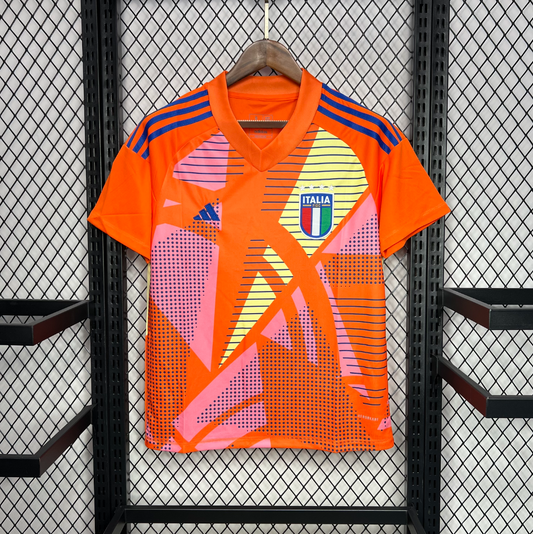 official Adidas Italy 2024 Goalkeeper orange football Jersey