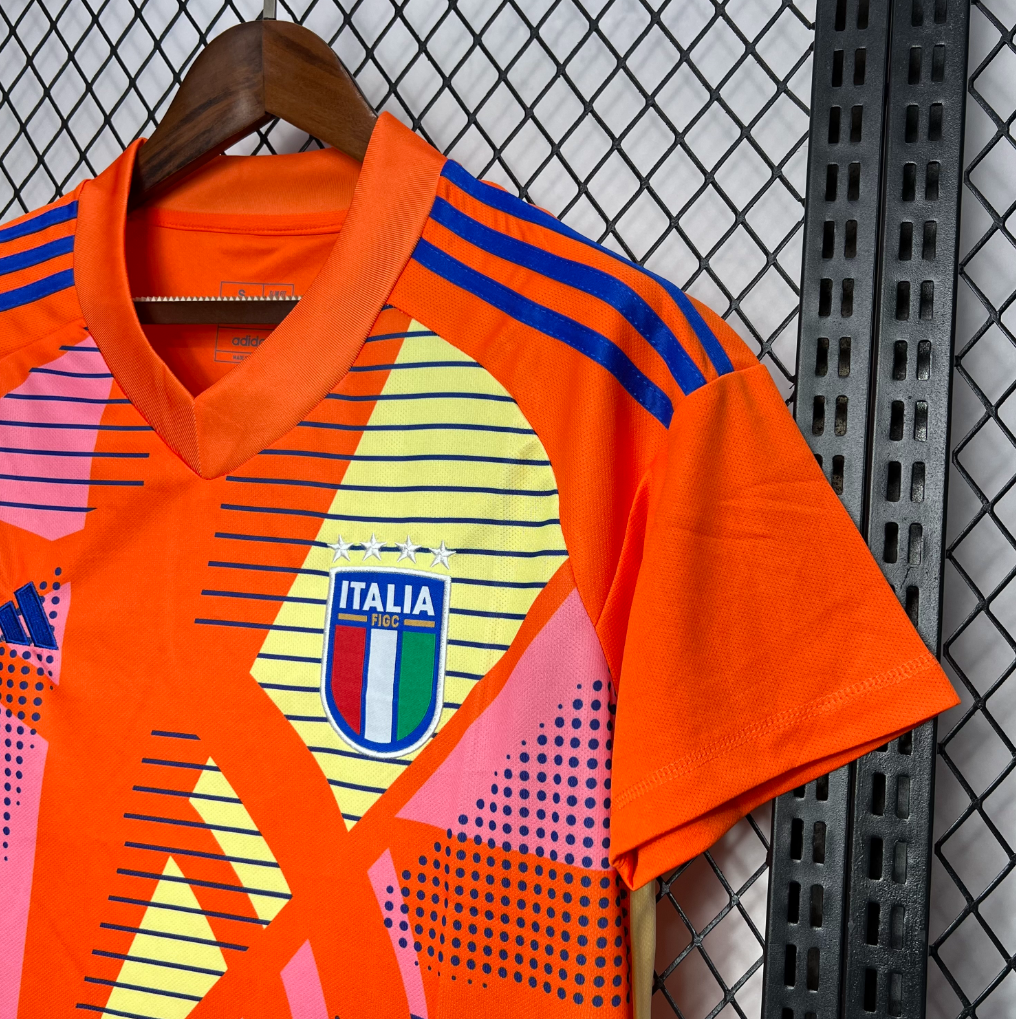 official Adidas Italy 2024 Goalkeeper orange football Jersey
