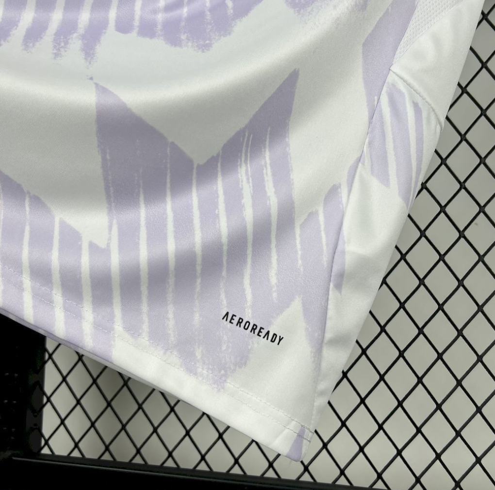 Official Manchester United 25/26 Away white and pink football Jersey by Adidas