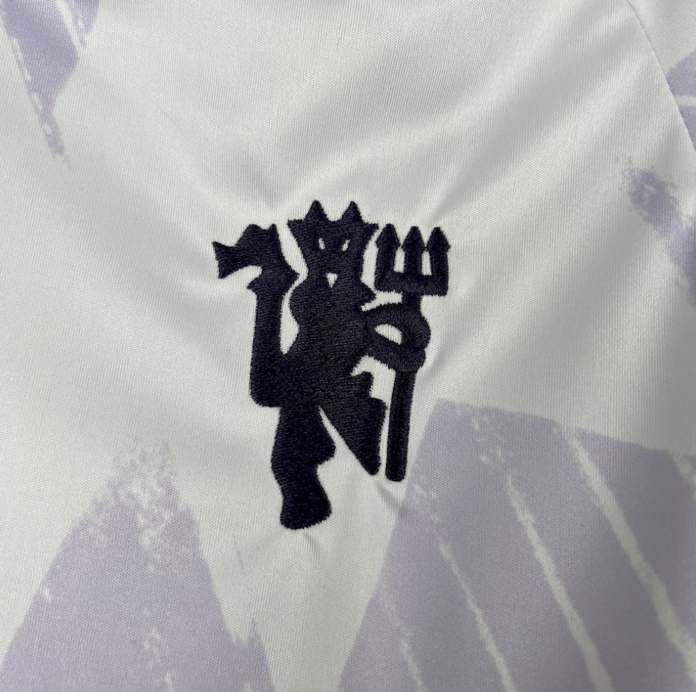 Official Manchester United 25/26 Away white and pink football Jersey by Adidas