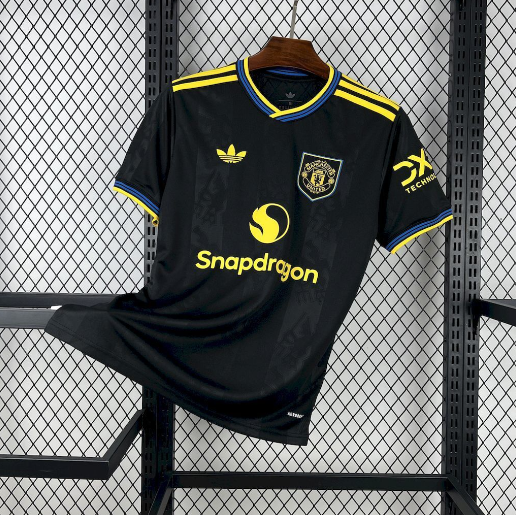 official Manchester United 25/26 Third black football Jersey by Adidas