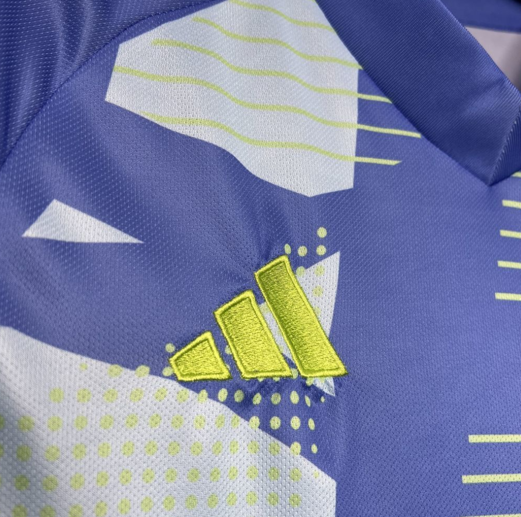 official Manchester United 24/25 Short Sleeve Goalkeeper Blue Football Jersey by Adidas