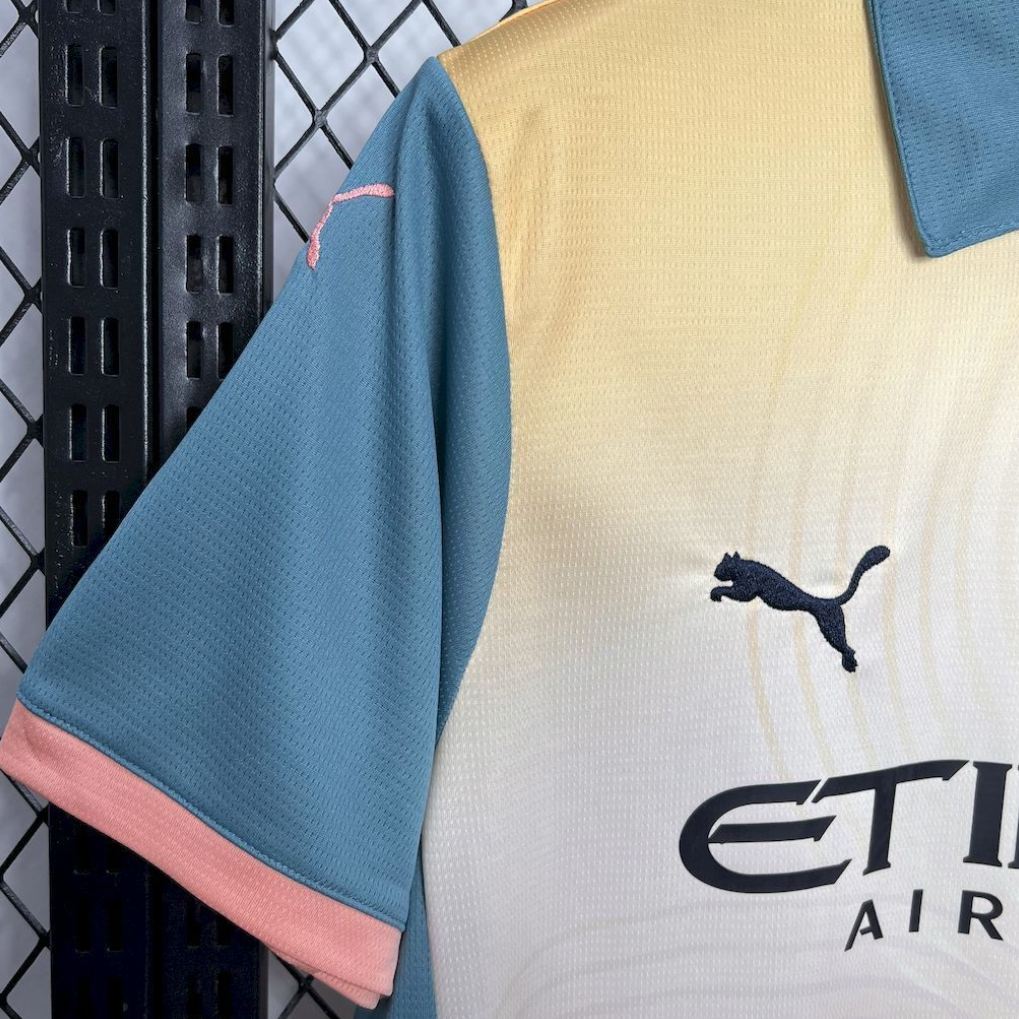 official PUMA Manchester City 24/25 Fourth beige and grey football Jersey
