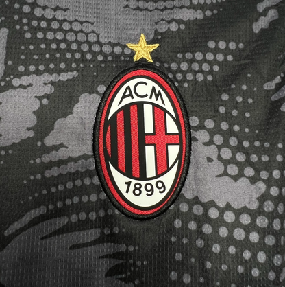 Official AC Milan 2024/2025 Goalkeeper black and grey football Jersey