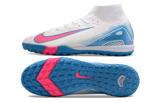 Nike air zoom mercurial superfly 10 elite, white/blue, available in FG, and turf.